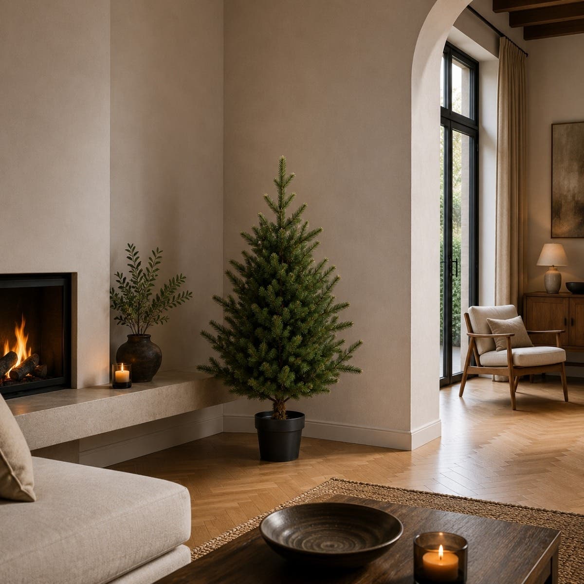 Evergreen Kunstkerstboom in Pot Janga Groen 100 cm