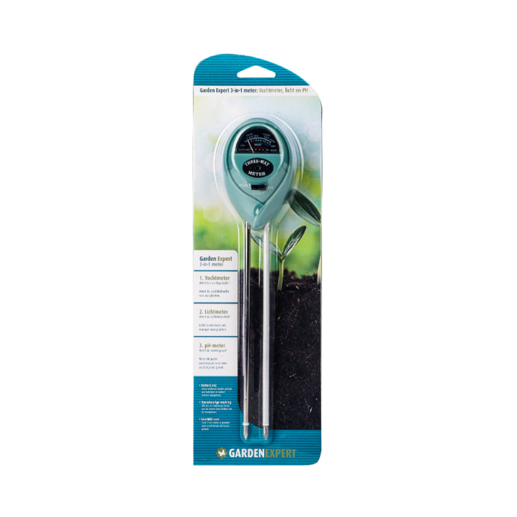 Garden Expert 3-in-1 meter: Vochtigheid, licht en PH