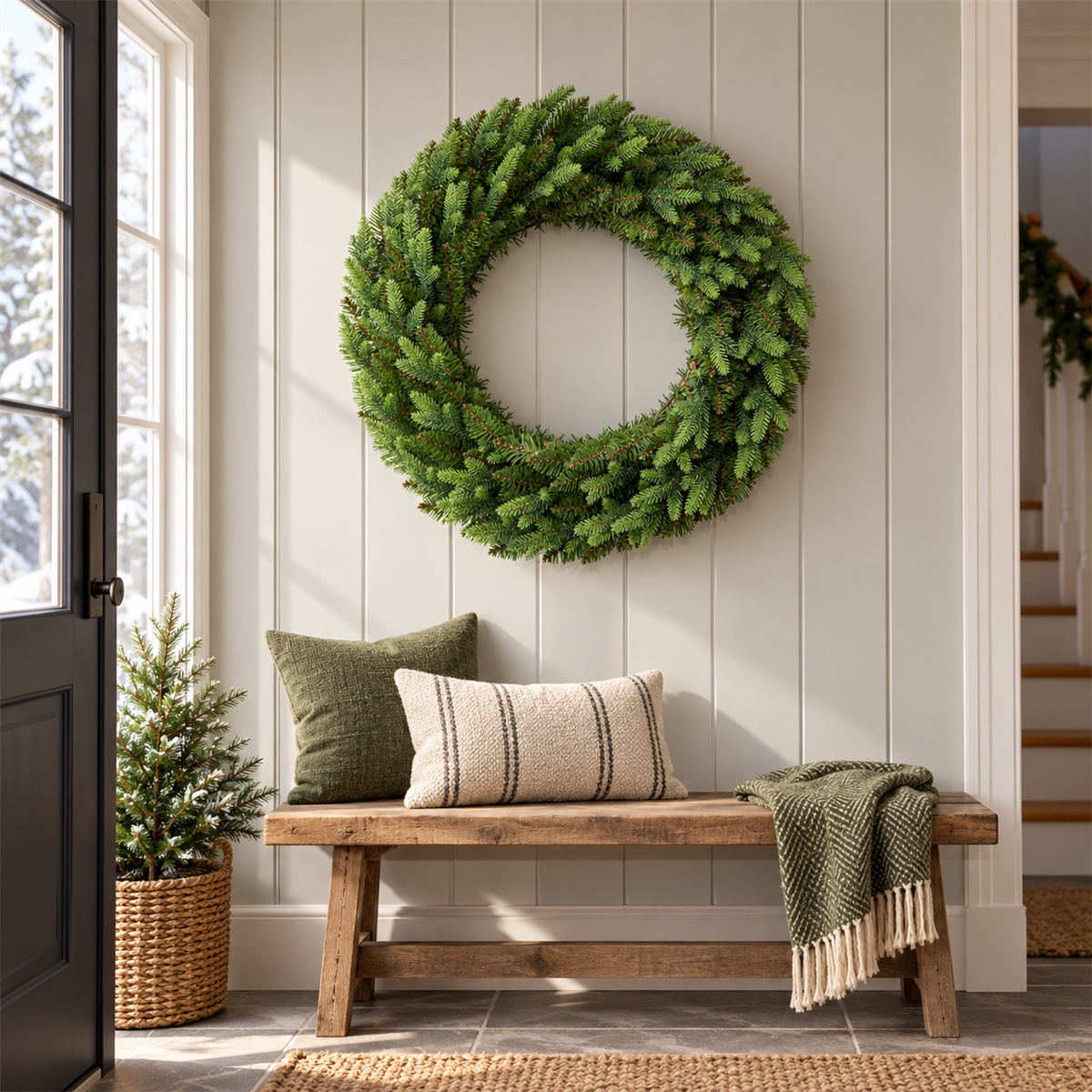 Evergreen Kerstkrans Makalu 60 x 60 x 60 cm