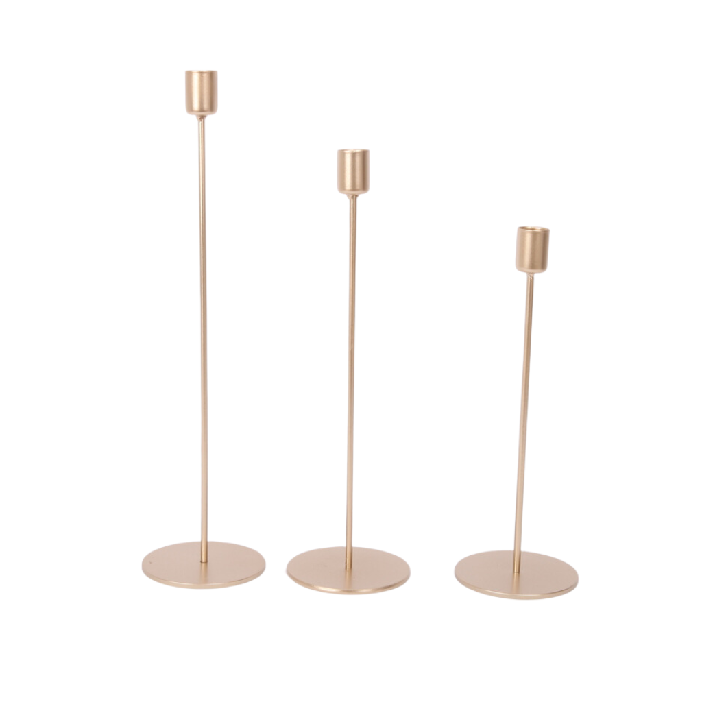 Kandelaar goud 3 stuks 35-30-25 cm