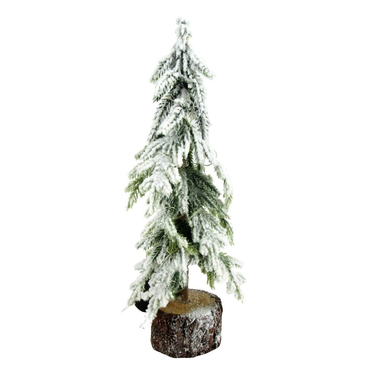 Evergreen miniboompje op houten voet 27cm