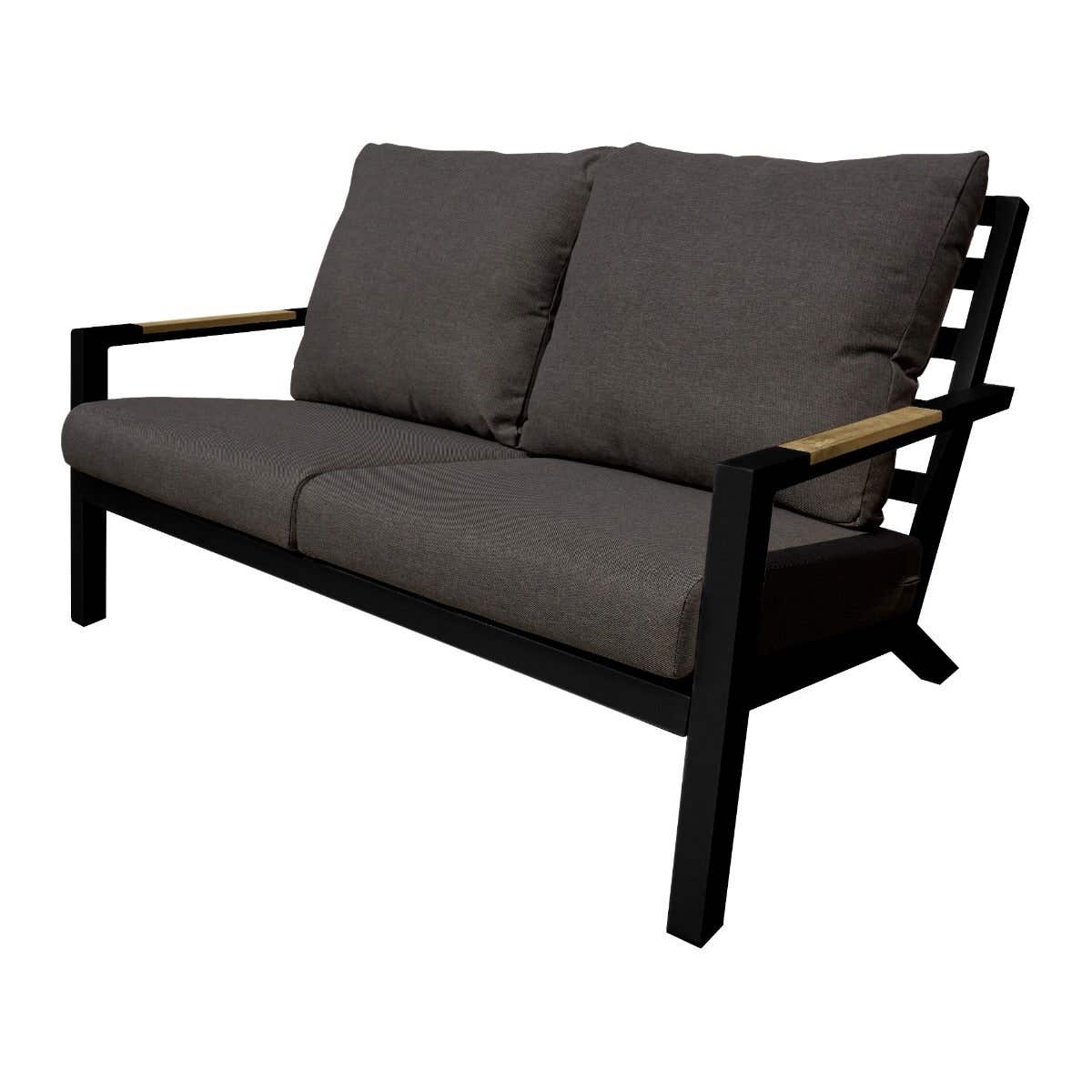 Royal Seasons Bank 2-zits Detroit Zwart 150 x 90 x 79 cm