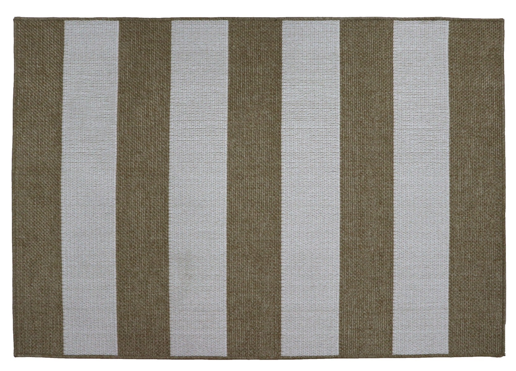 Outdoor vloerkleed stripes natural/white 160 x 230 cm