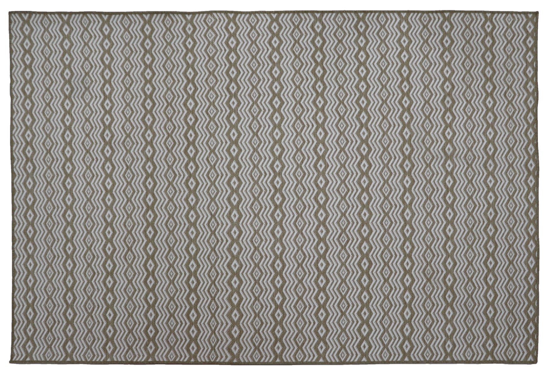 Outdoor vloerkleed aztec natural/white 160 x 230 cm