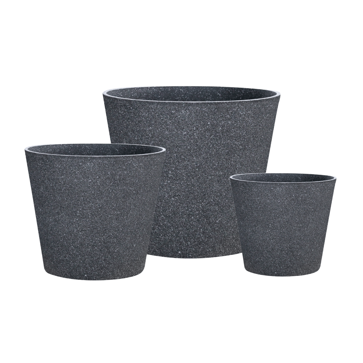 De Bosrand Pot Kunststof Mediterranean Black 50 x 44.5 cm