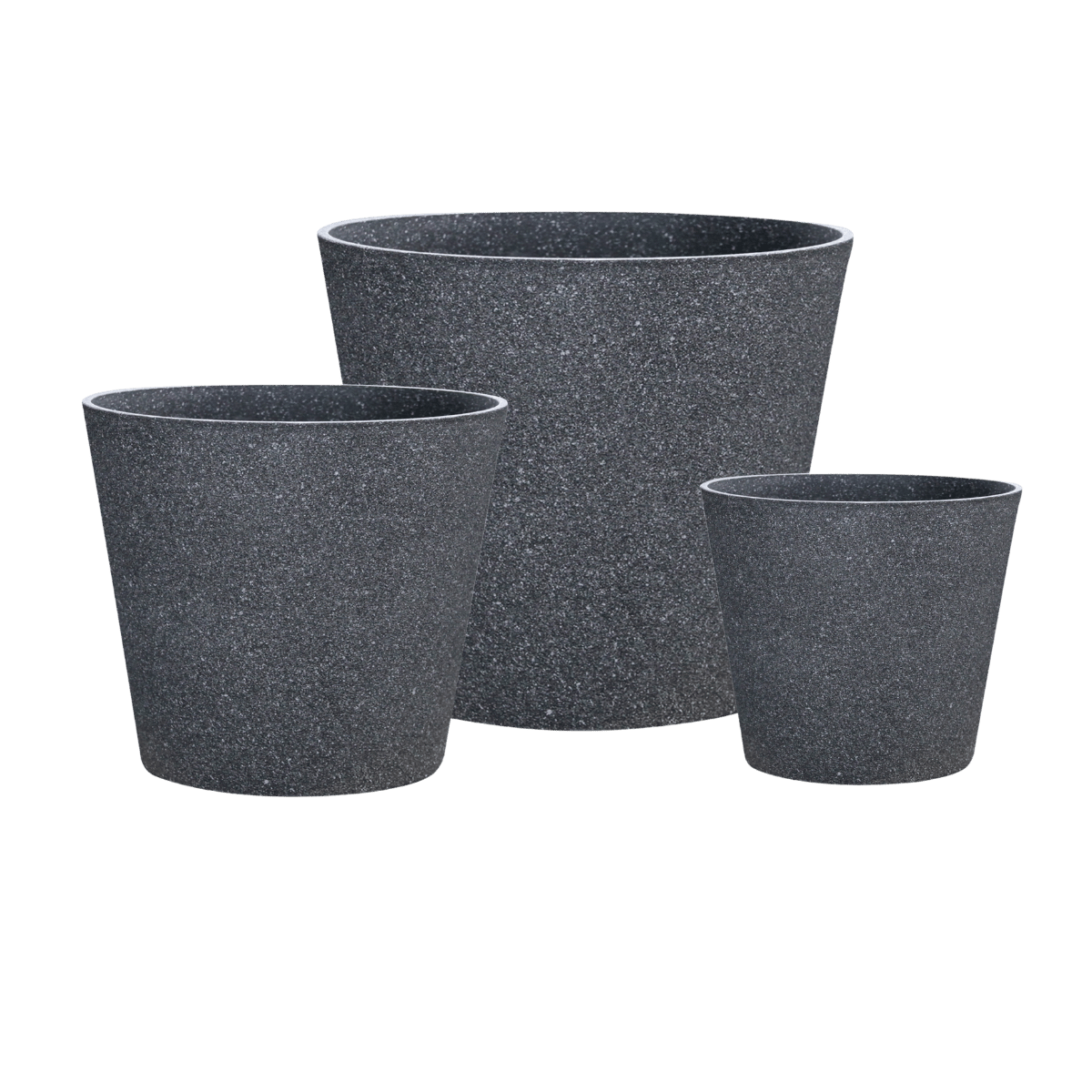 De Bosrand Pot Kunststof Mediterranean Black 40 x 35.5 cm