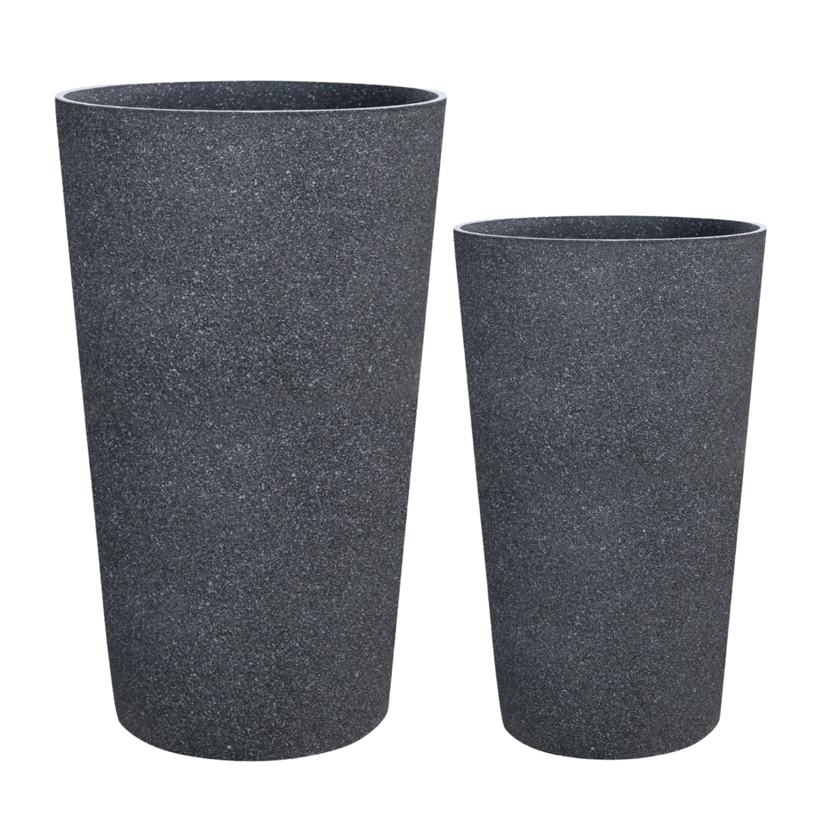 De Bosrand Pot Kunststof Hoog Mediterranean Black 45.5 x 76 cm