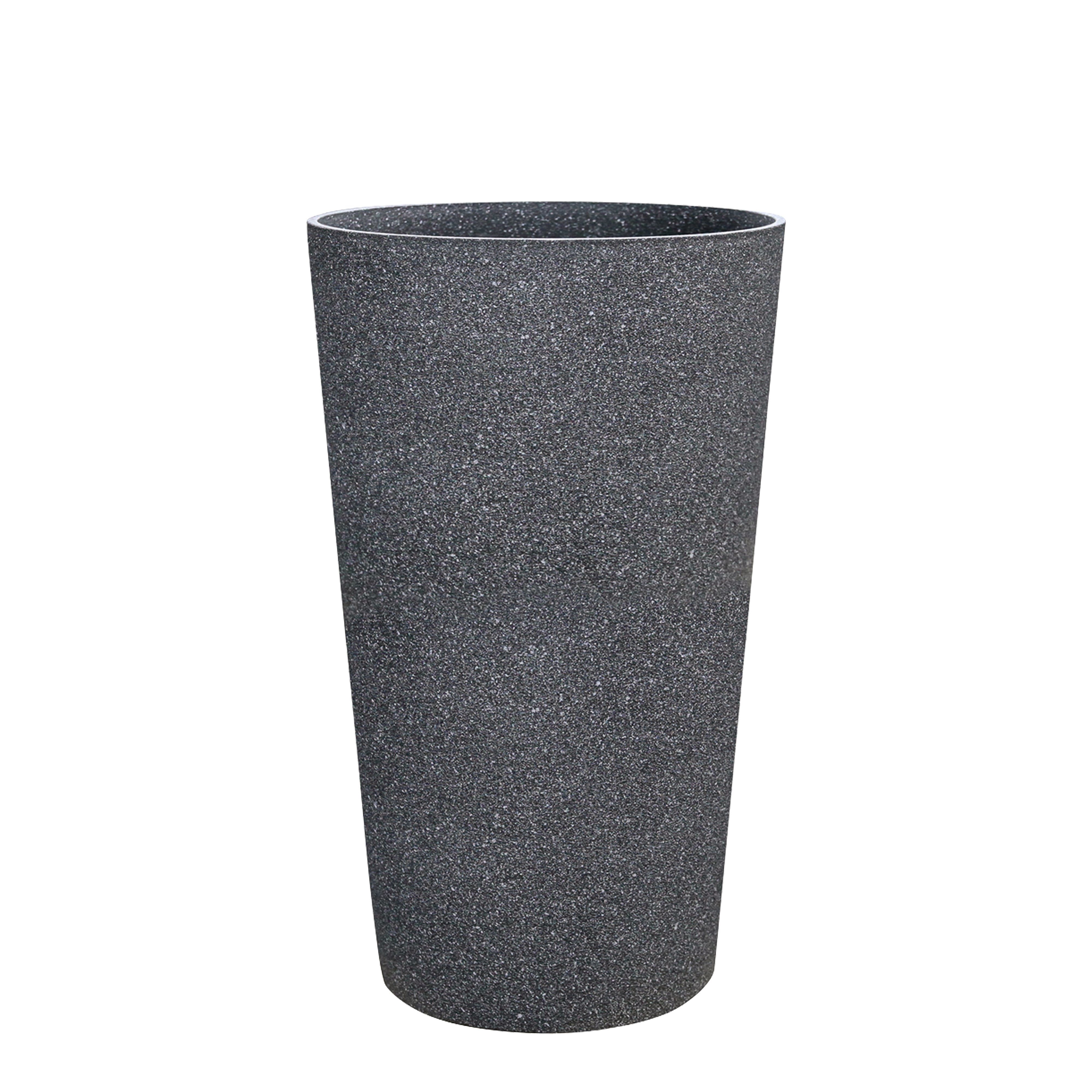 De Bosrand Pot Kunststof Hoog Mediterranean Black 36.5 x 62 cm