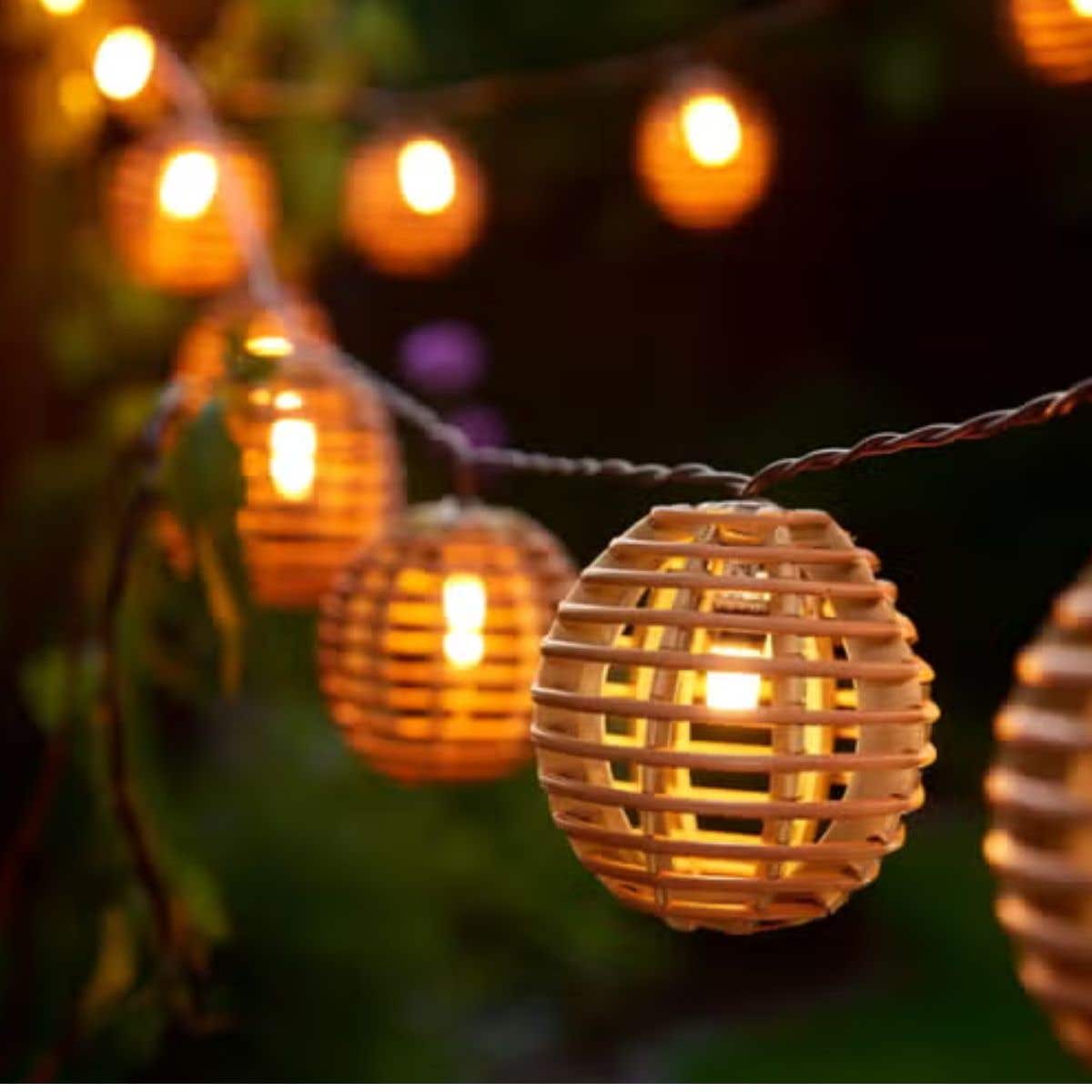 Solar lichtsnoer 10L bol natural 7 cm