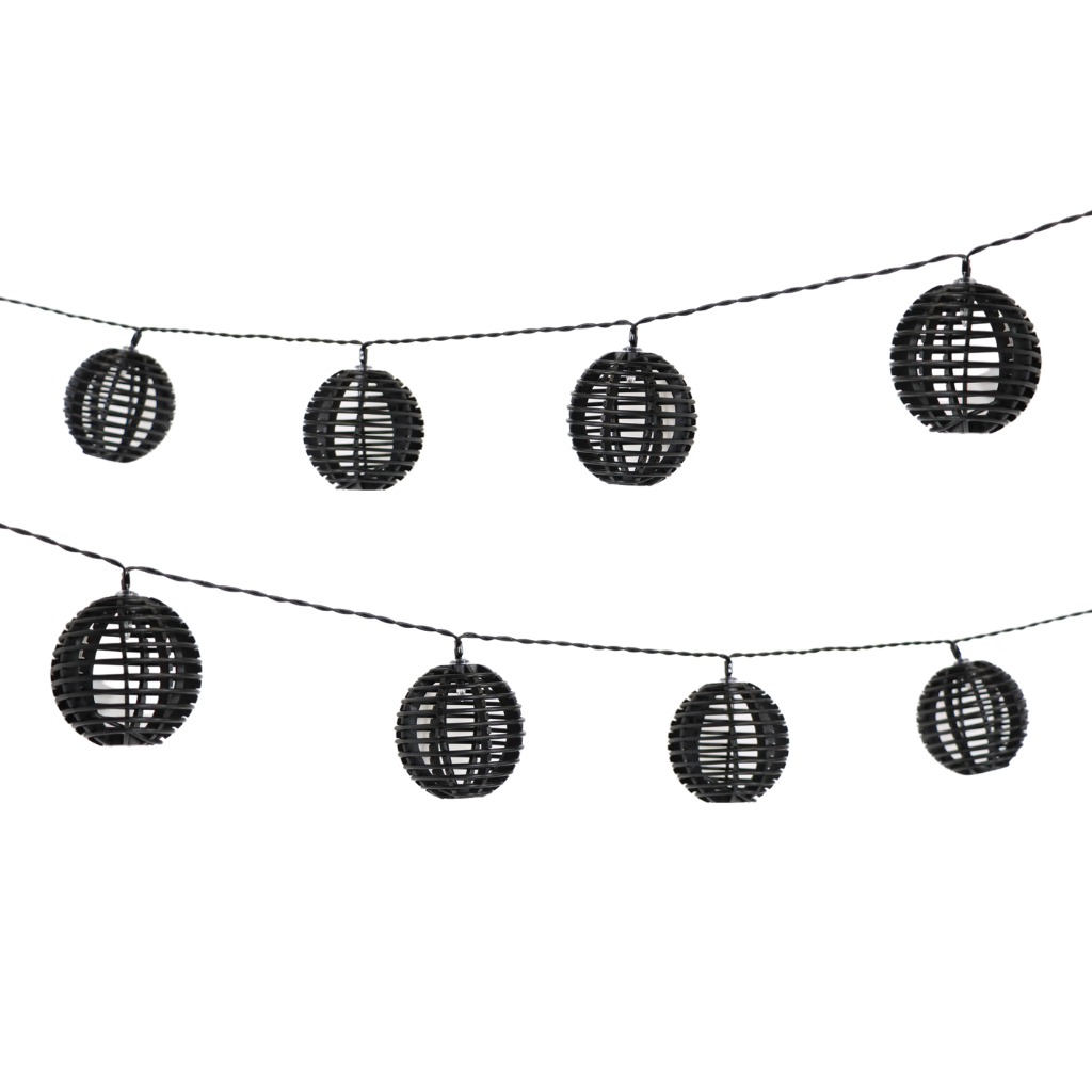 Solar Garden Lichtsnoer 10L Bol Zwart