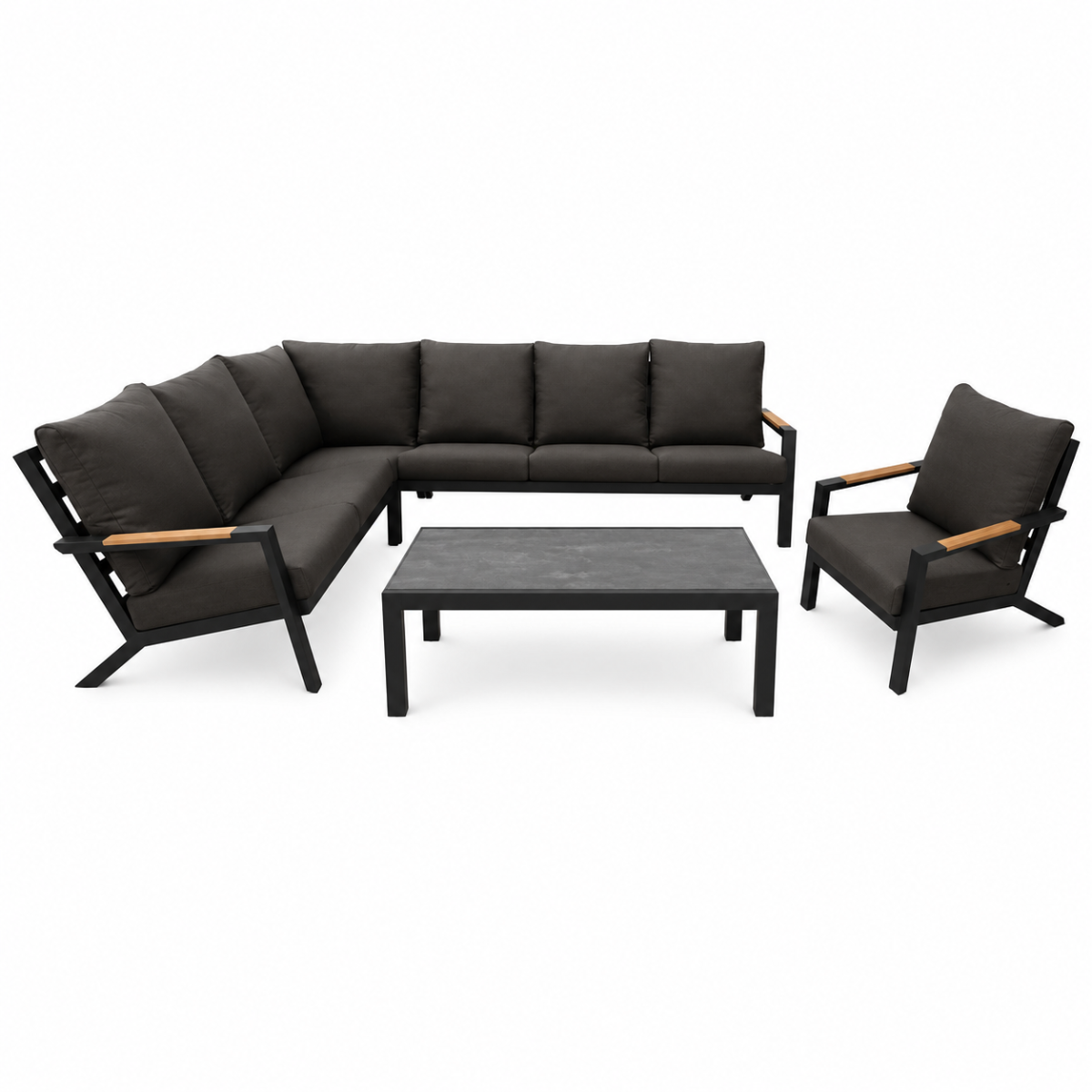 Royal Seasons Loungeset 7-zits Detroit Antraciet