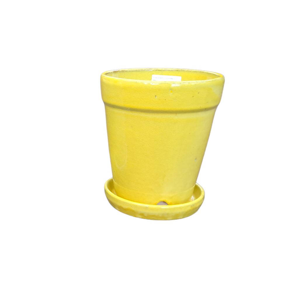 Pot met schotel Pale Yellow 30 x 33