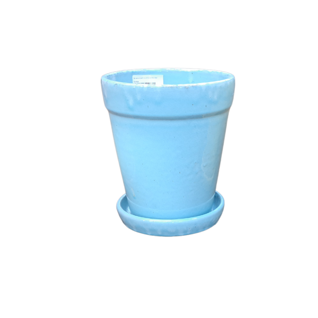 Pot met schotel Sky Blue 38 x 44