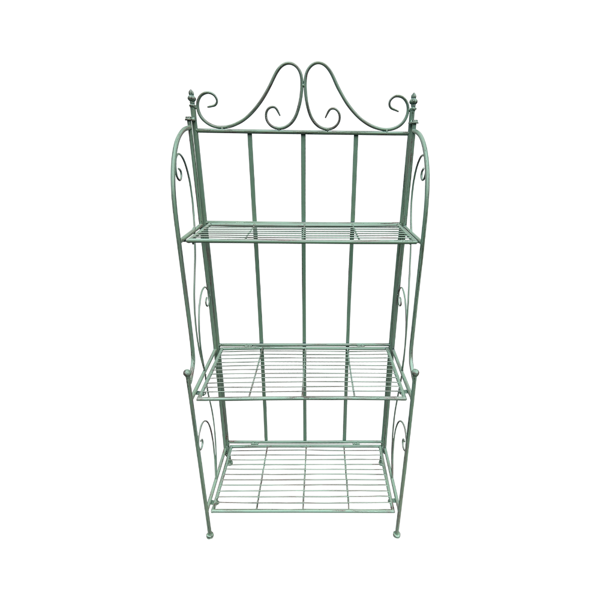 Plantenstand 3-laags antiek groen 58 x 32 x 127 cm