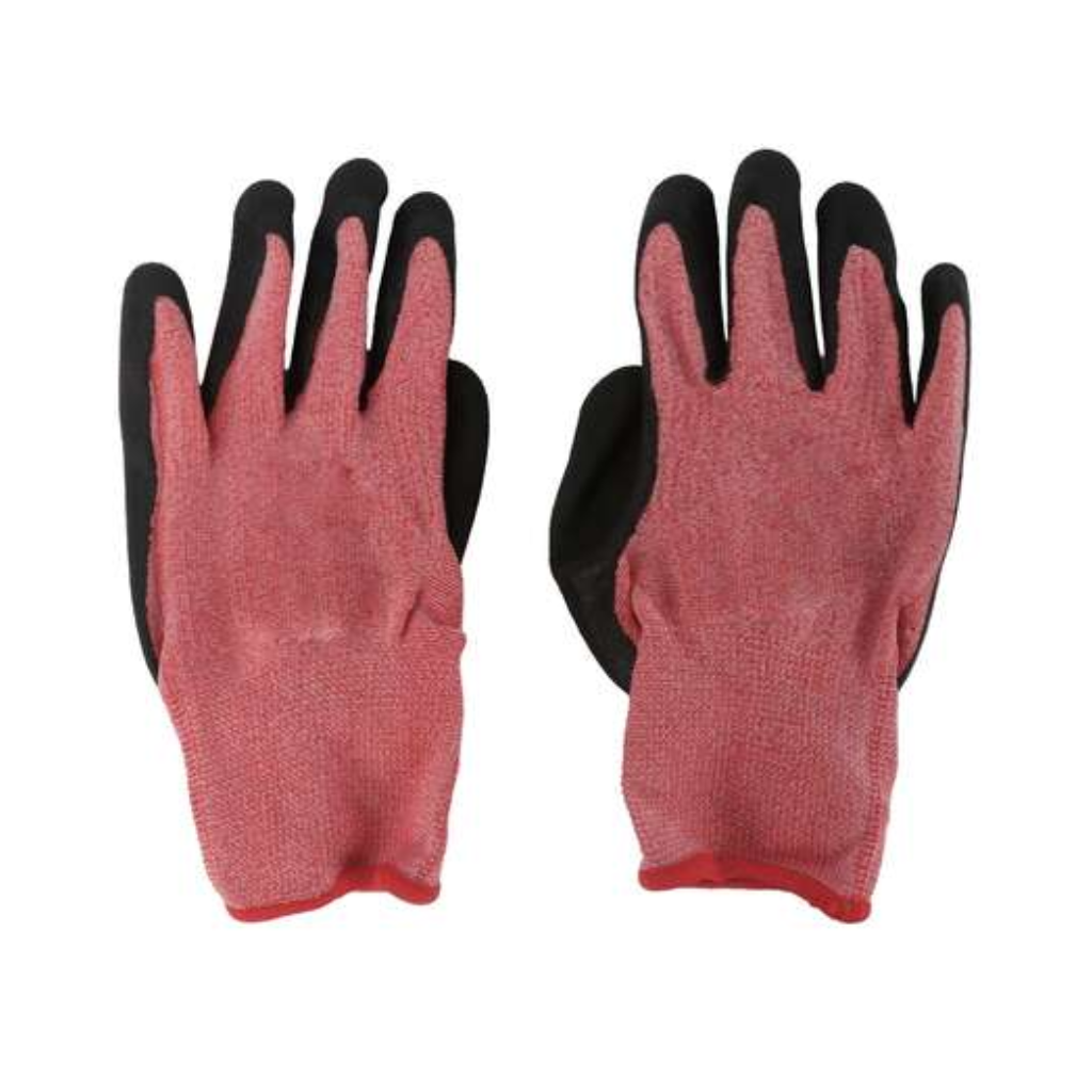 Werkhandschoen rood zwart