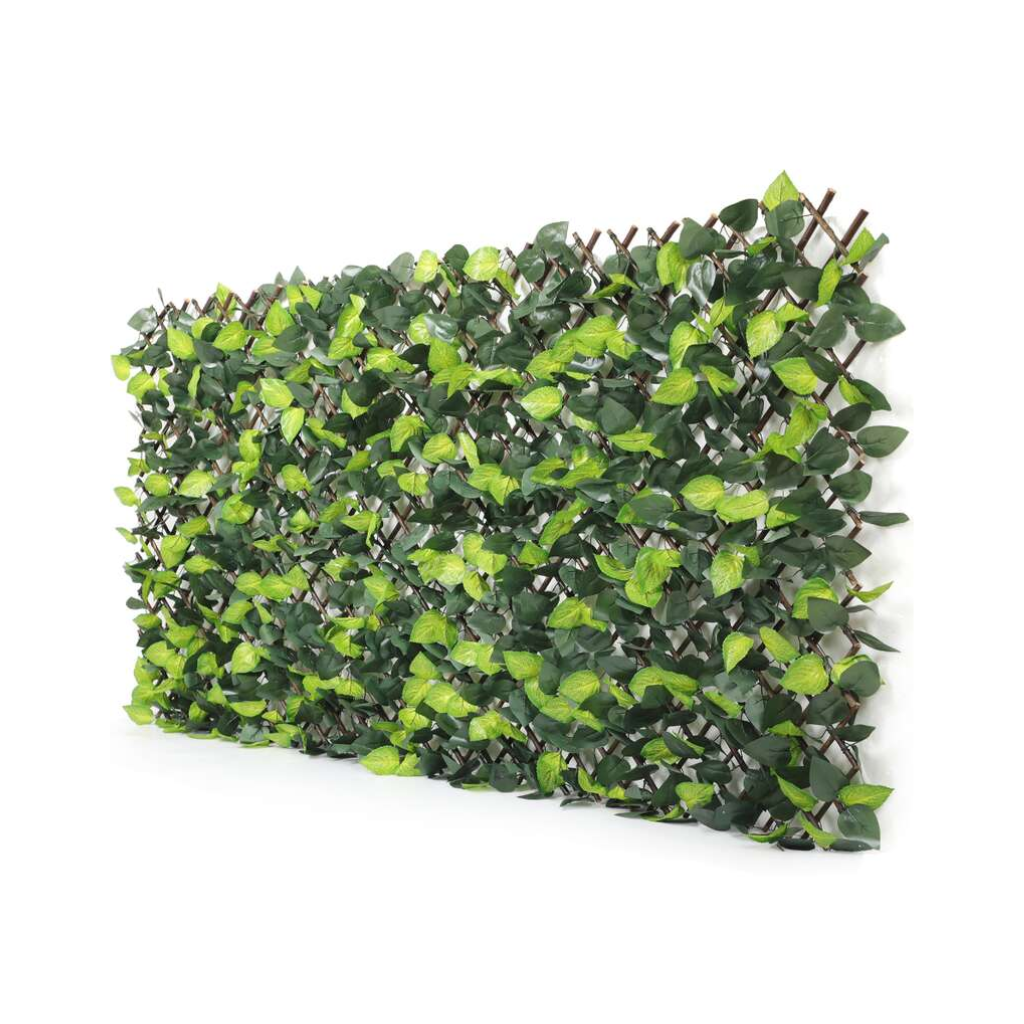 Wilgen trellis met zijde bladeren 100x200 cm