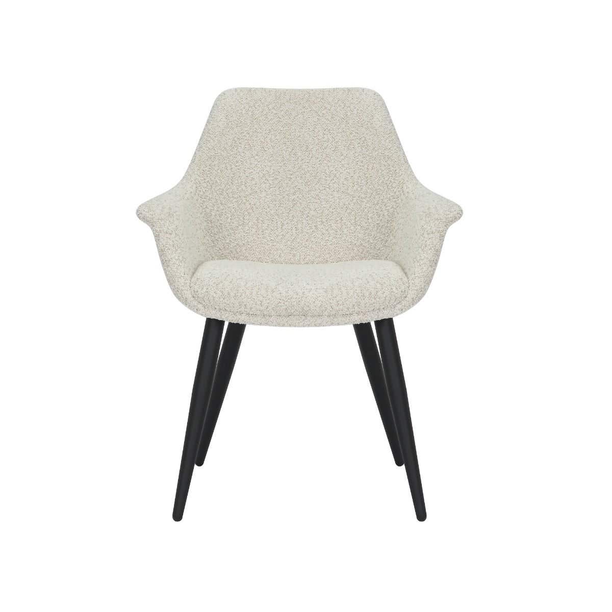 24Seven Eetkamerstoel Lucas Bouclé Offwhite 65 x 62 x 83 cm
