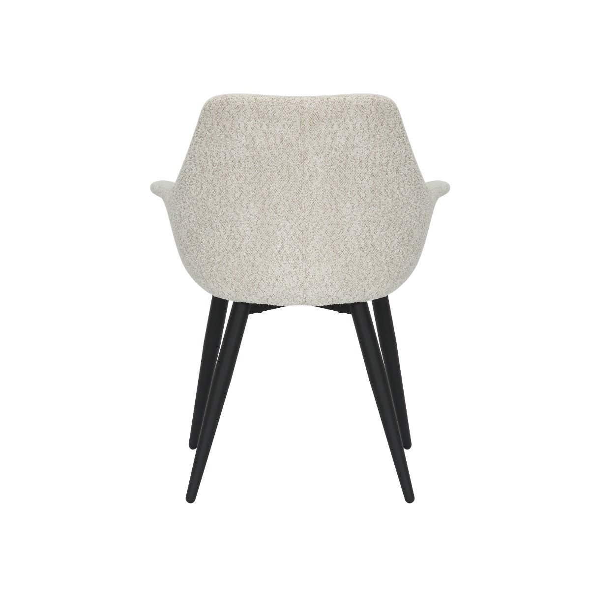 24Seven Eetkamerstoel Lucas Bouclé Offwhite 65 x 62 x 83 cm