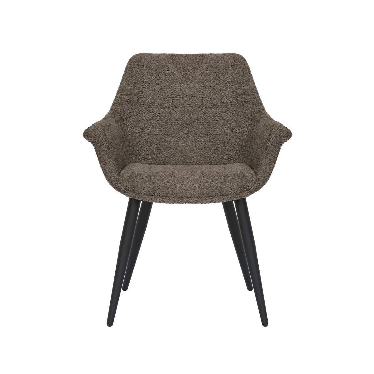 24Seven Eetkamerstoel Lucas Bouclé Taupe 65 x 62 x 83 cm
