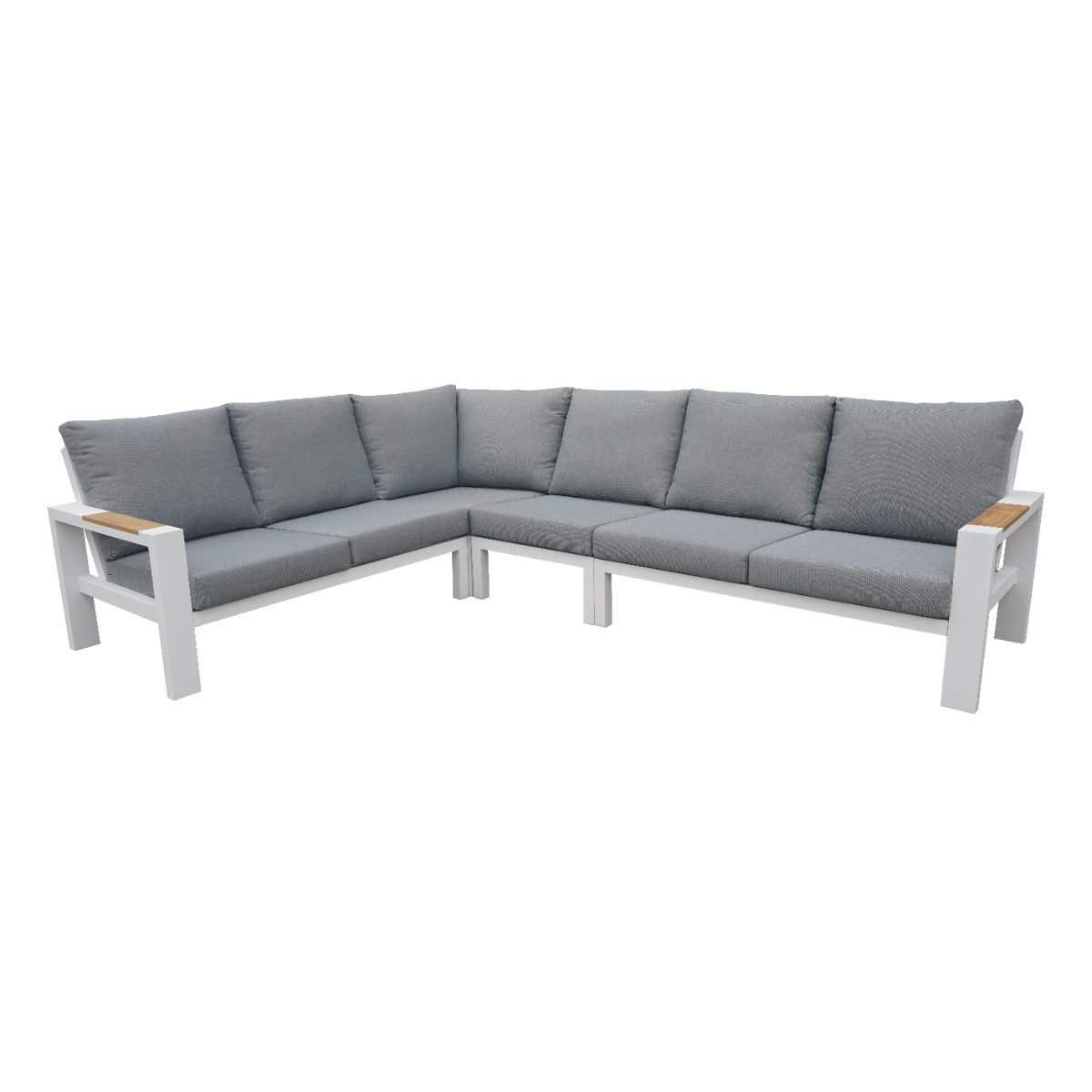 Royal Seasons Hoeklounge 6-zits Calais Wit 291 x 226 x 77 cm
