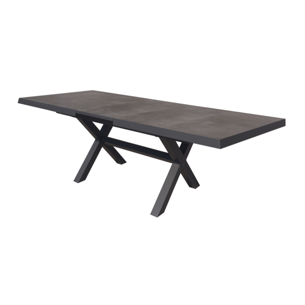 Royal Seasons Uitschuifbare tafel Sol Antraciet 163/203 x 93 x 76 cm