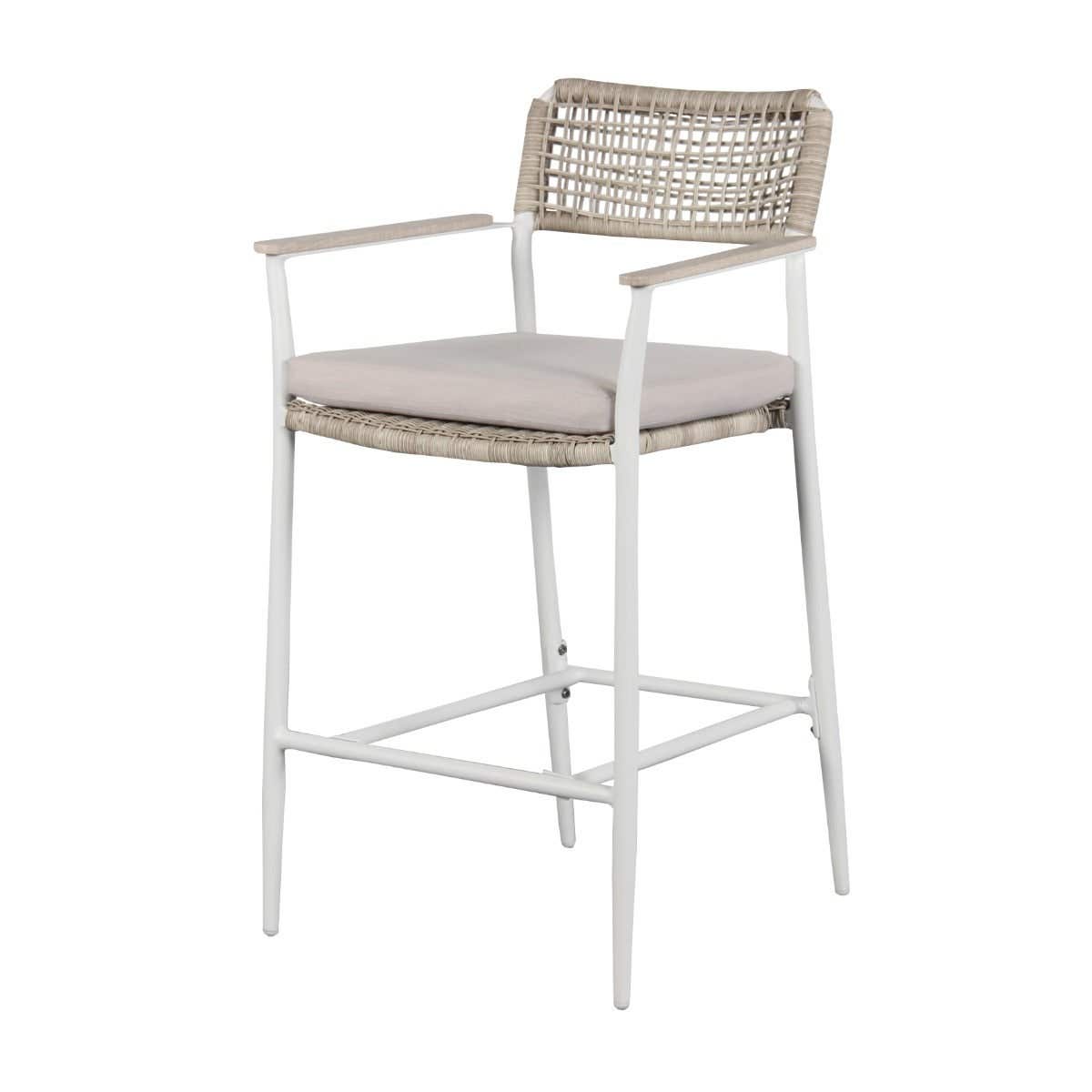 Royal Seasons Barstoel Noordwijk Wit 58 x 57 x 102 cm