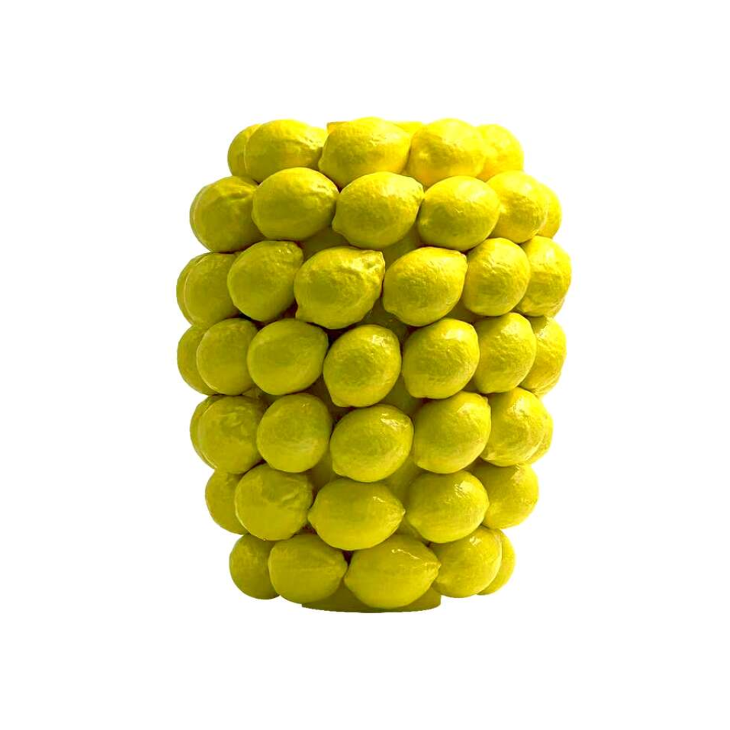 Vaas citroenen geel groot 35 cm