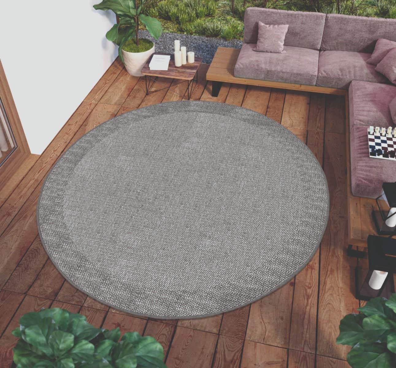 Outdoor vloerkleed black D 150 cm