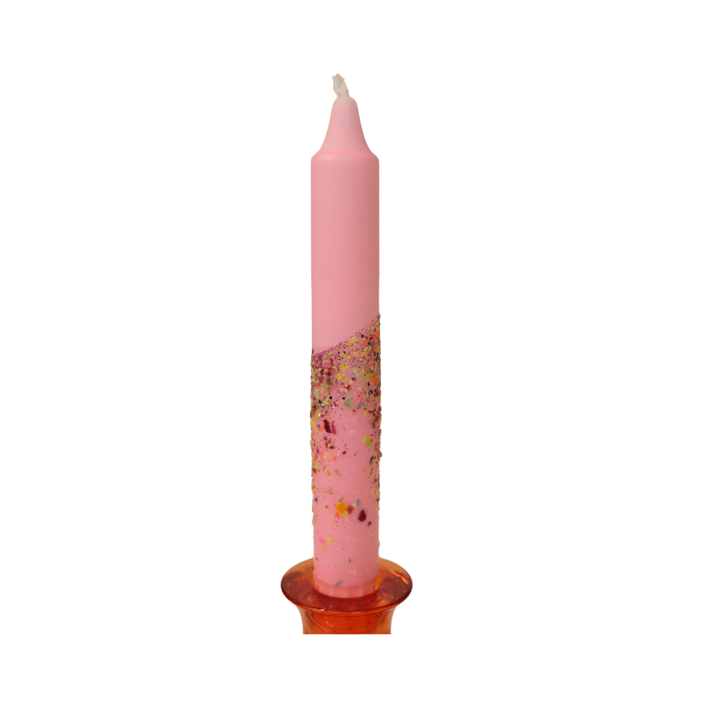 Dinerkaars happy candle design 26 | 2 x 20 cm