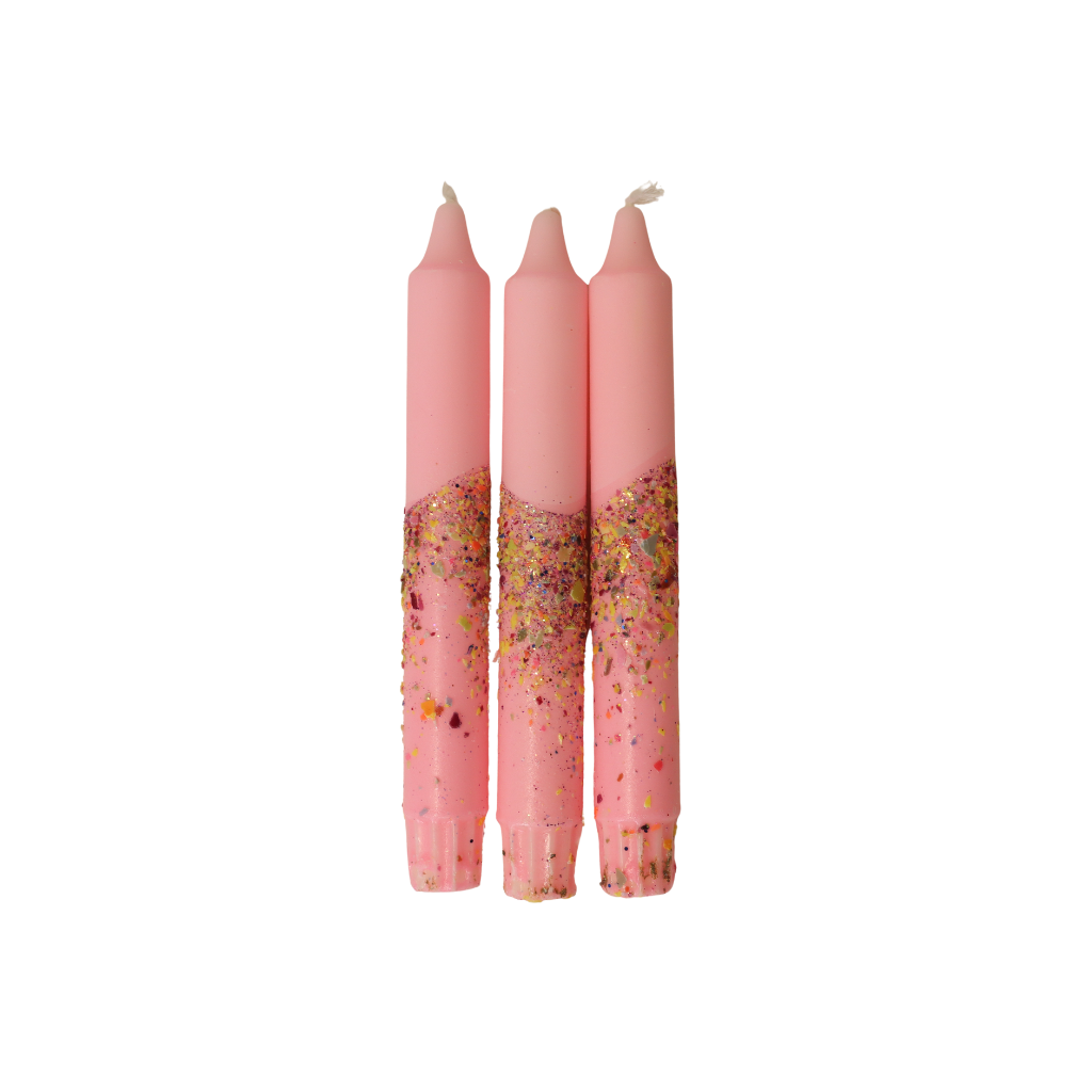 Dinerkaars happy candle design 26 | 2 x 20 cm