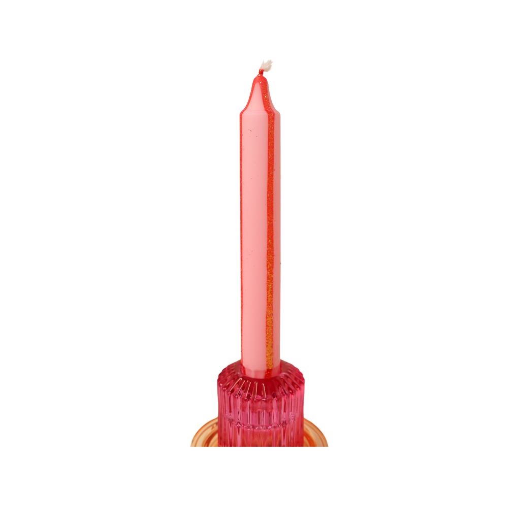 Dinerkaars happy candle design 28 | 2 x 20 cm