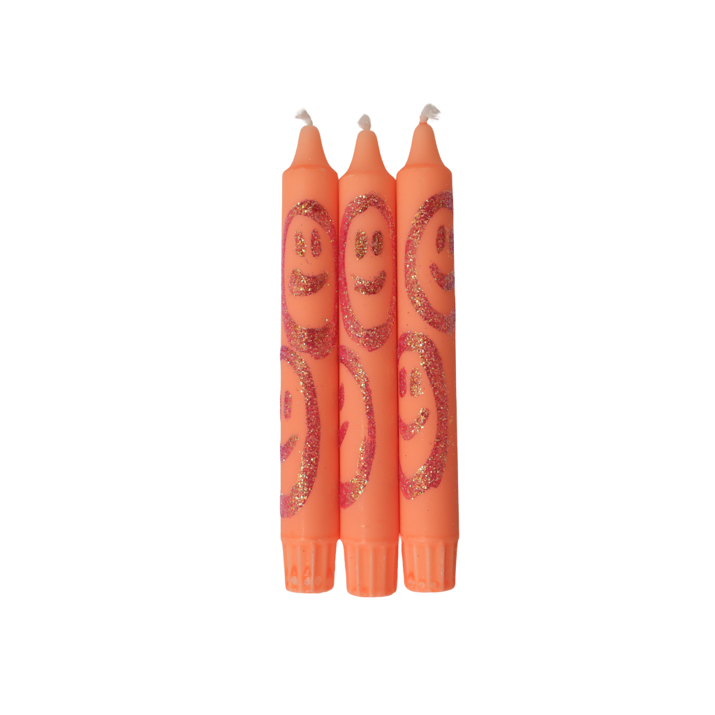 Dinerkaars happy candle design 30 | 2 x 20 cm