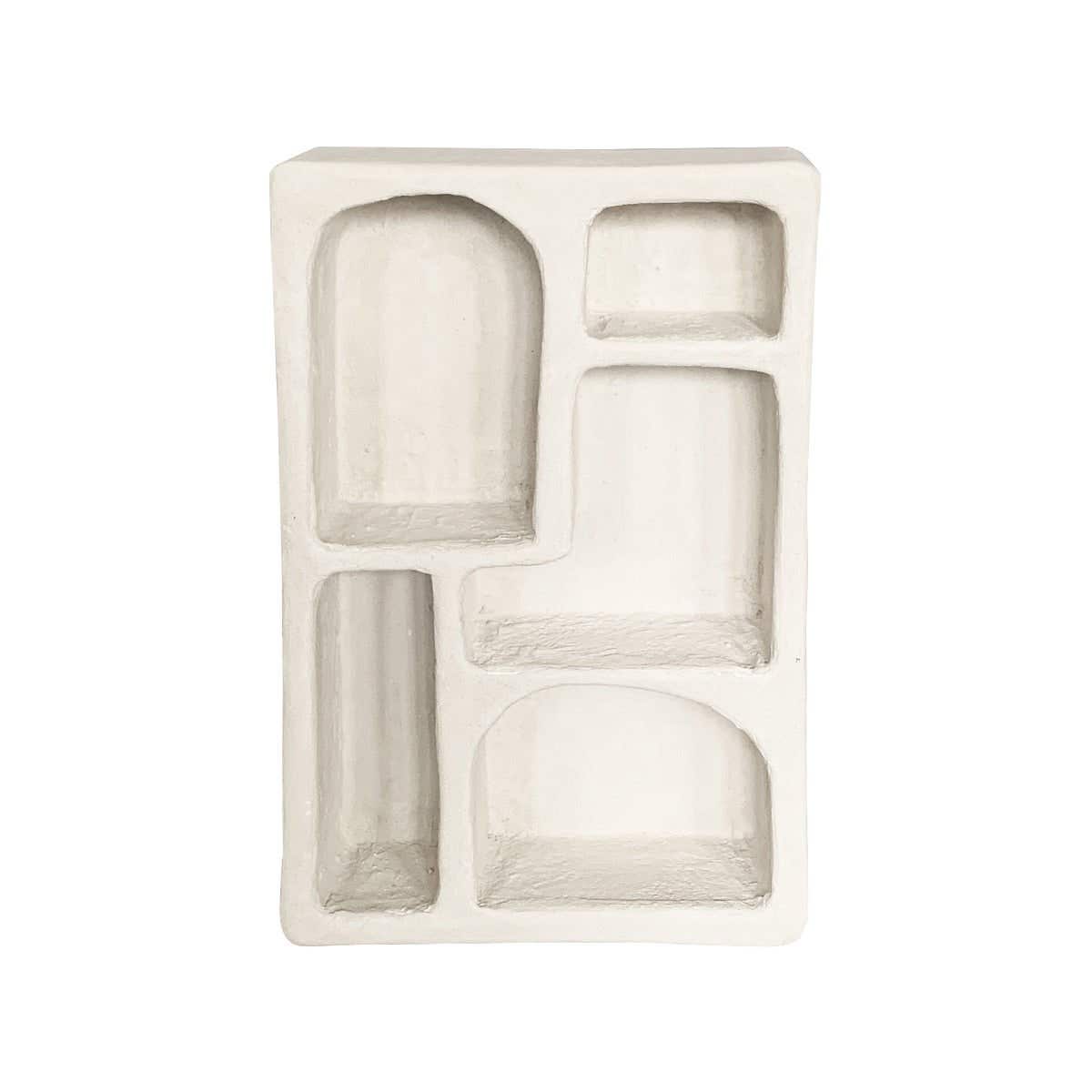 24Seven Muurkast Flintstone Wit 100 x 60 x 18 cm