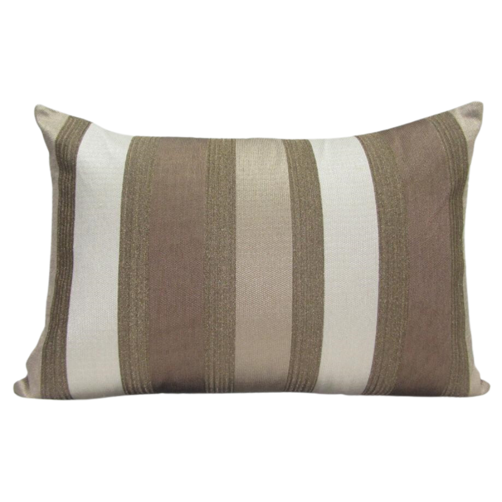 Sierkussen strepen champagne 40 x 60 cm
