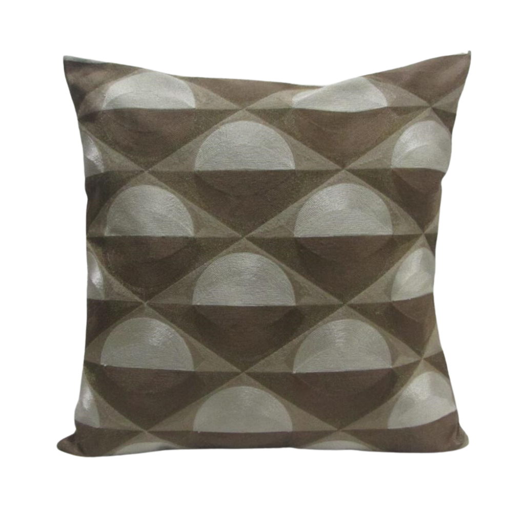 Sierkussen rondjes half champagne 50 x 50 cm