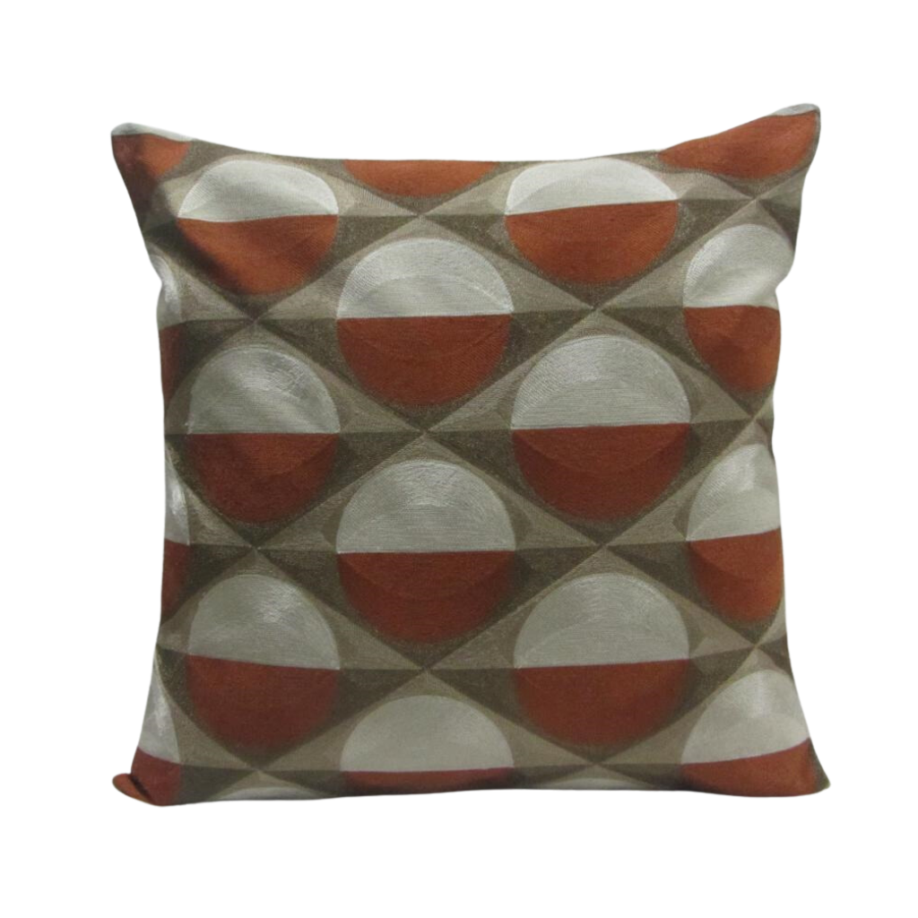 Sierkussen rondjes half rust 50 x 50 cm