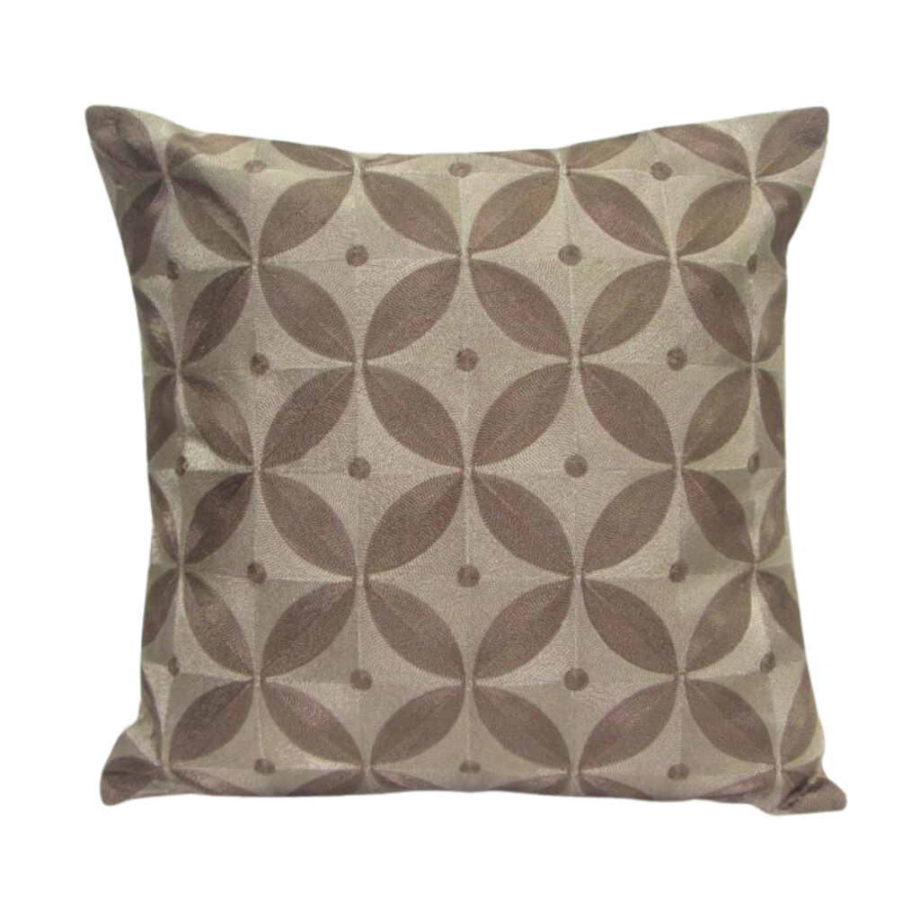 Sierkussen rondjes champagne 50 x 50 cm