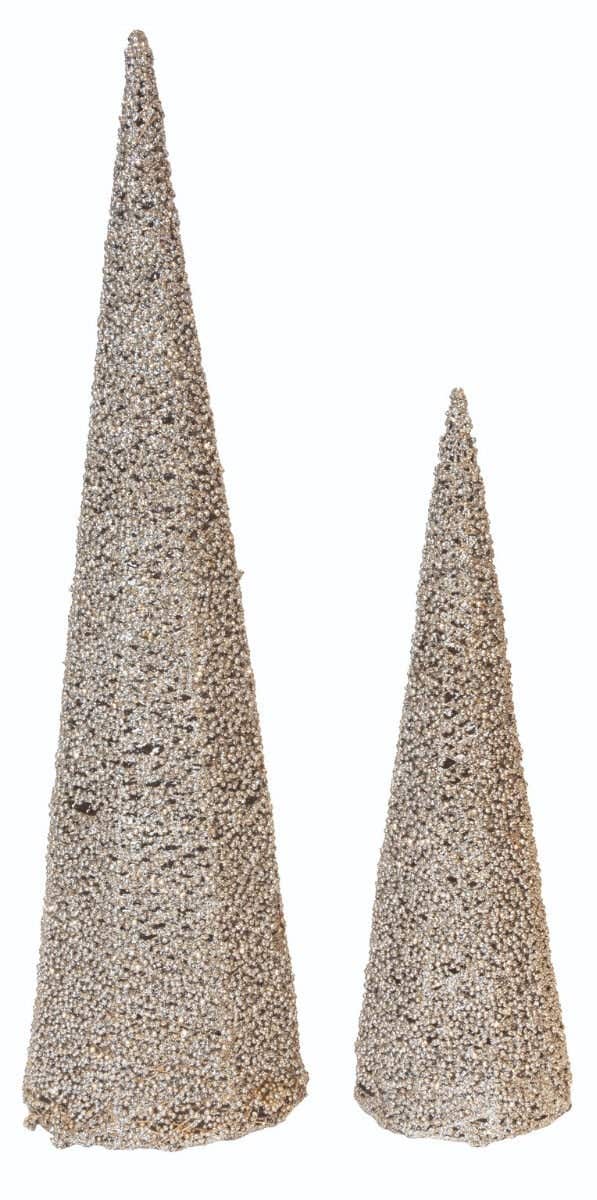 Kegelboom glitter champagne 16 x 60 cm