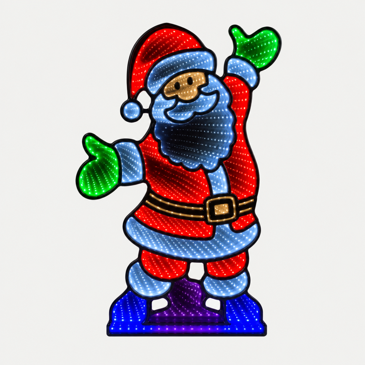 De Bosrand Verlicht Kerstfiguur Infinity Kerstman 60 cm