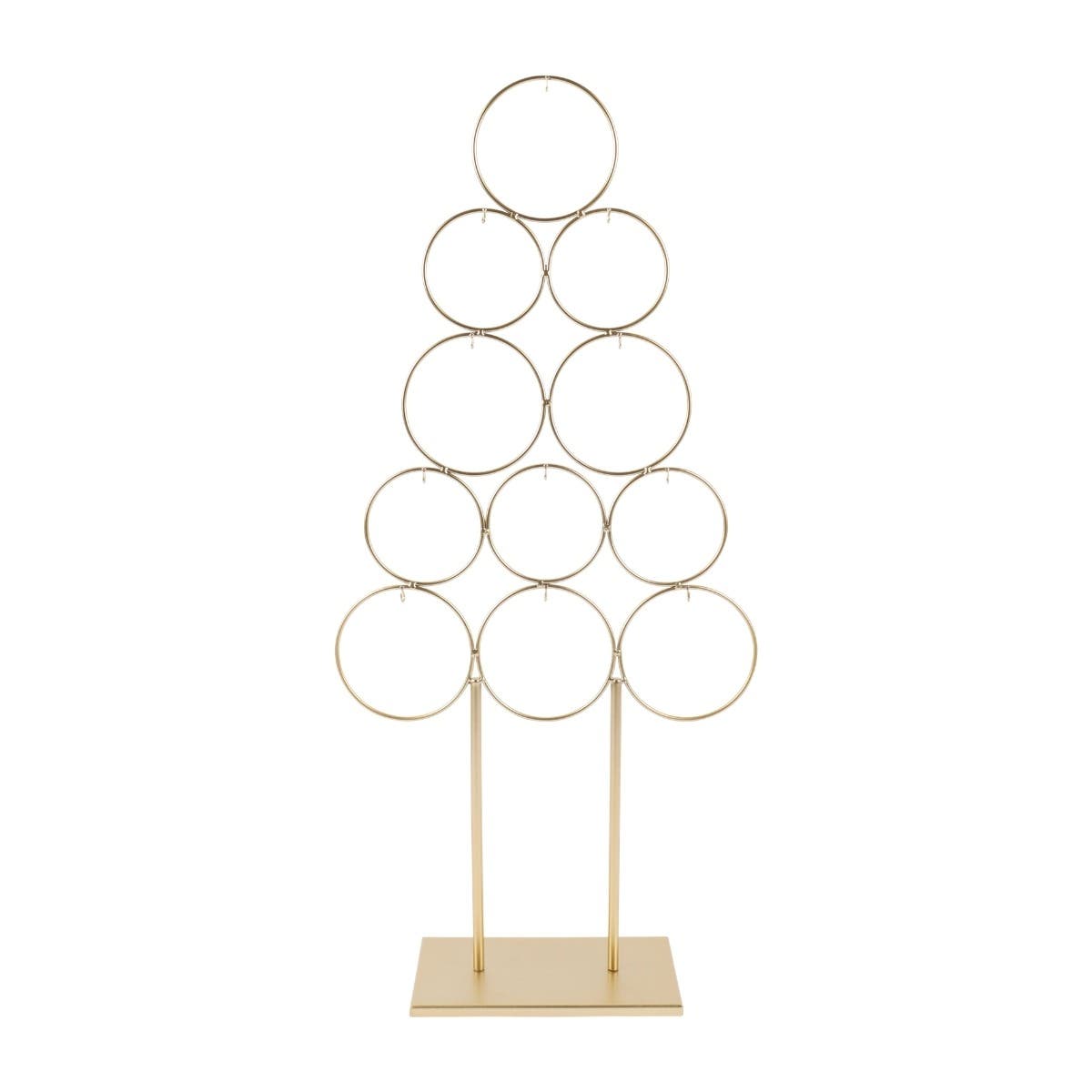 metalen Kerstboom Ringen op Voet Goud 39 x 84 cm