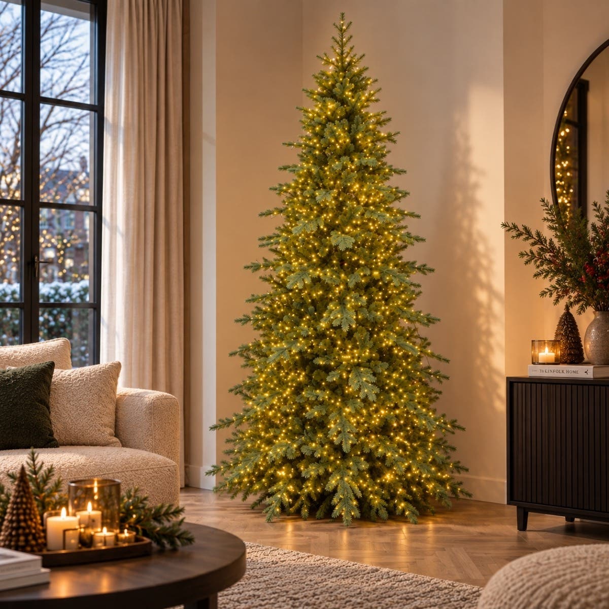 Evergreen Kunstkerstboom Janga Premium Groen met Verlichting 240 x 154 cm