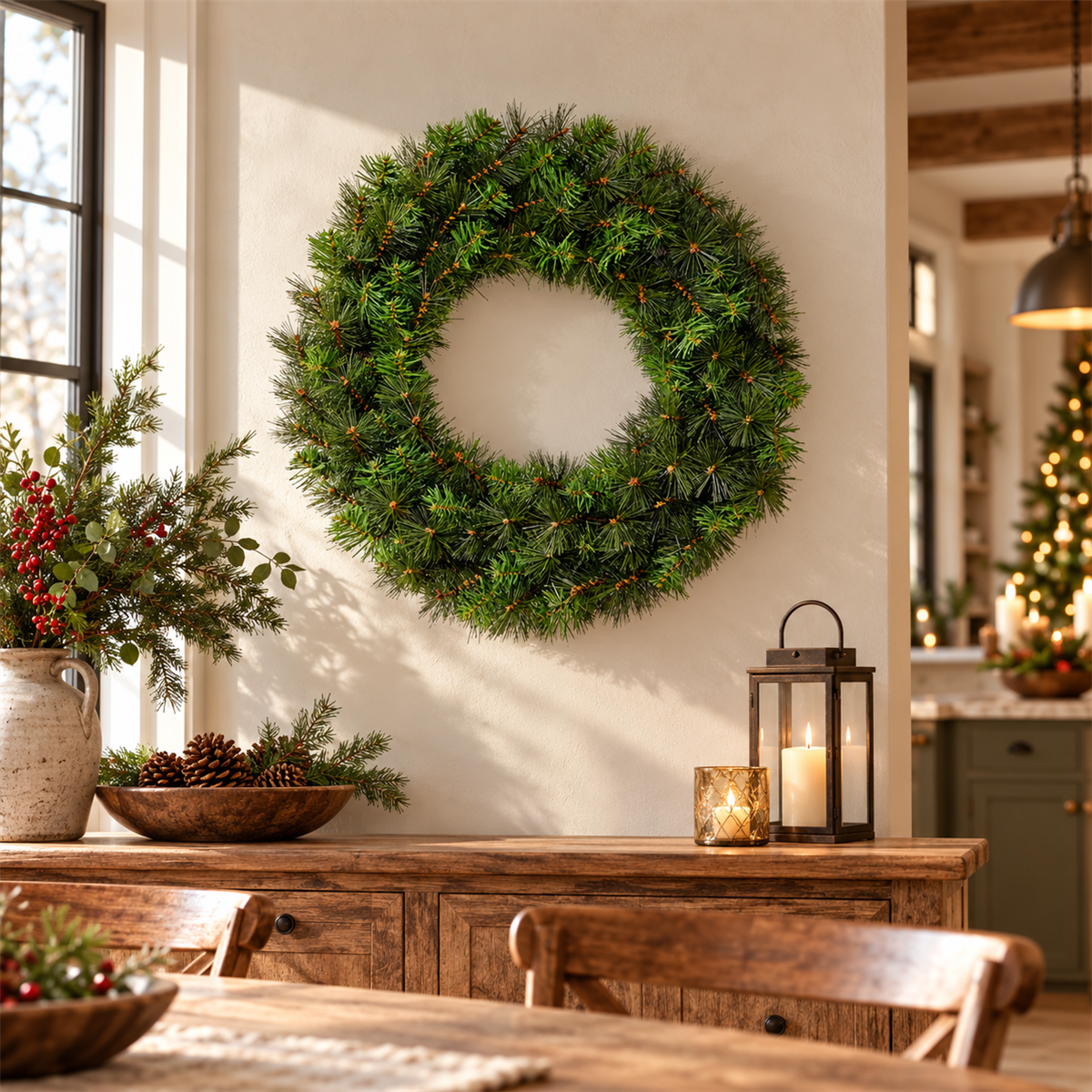 Evergreen Kerstkrans Everest 60 cm