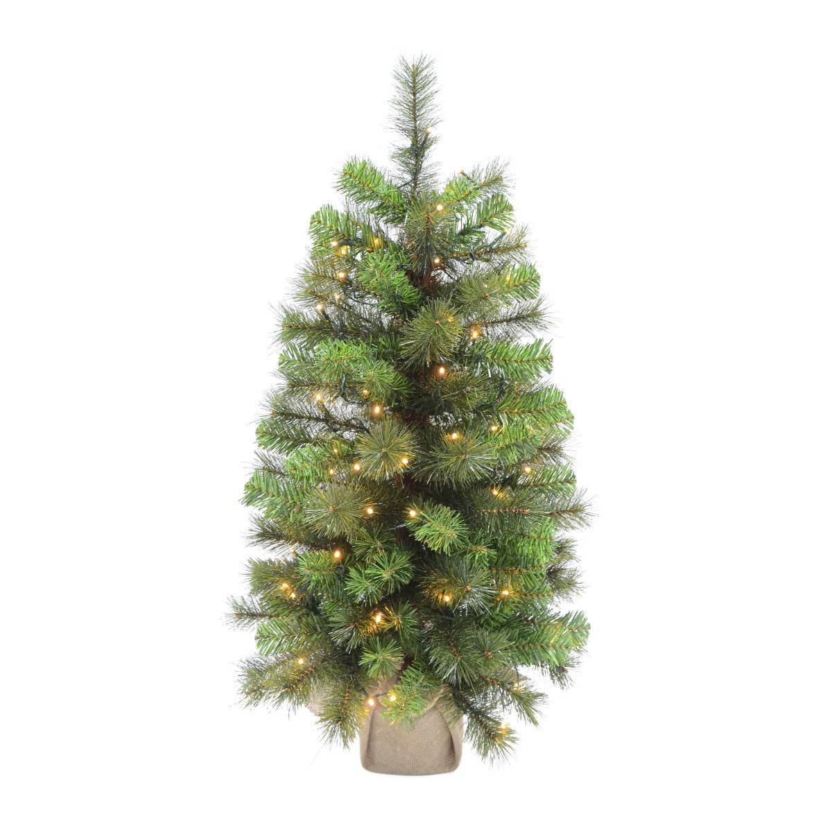 Evergreen tafel kunstkerstboom Everest met verlichting 90 x 48 cm