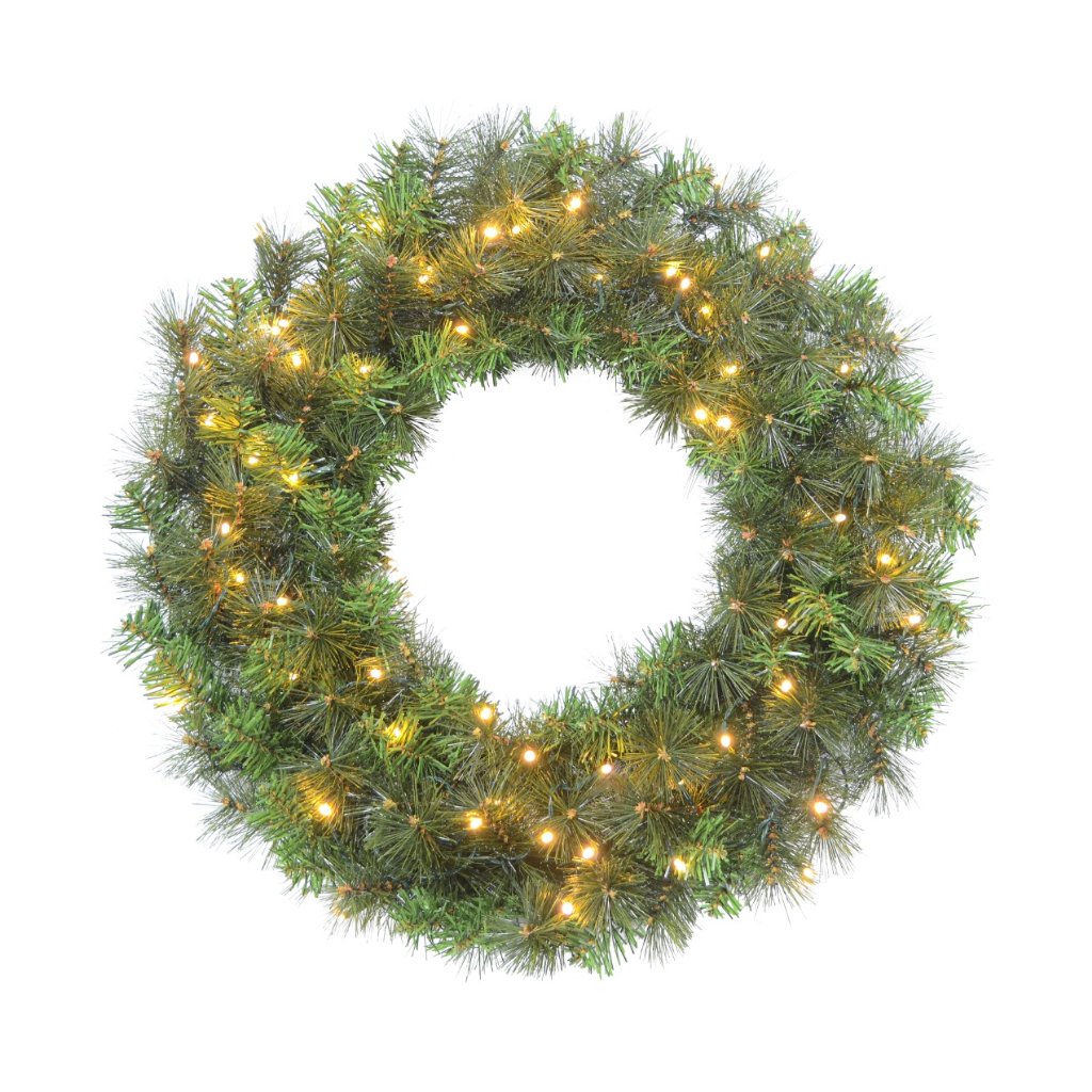 Evergreen krans Everest verlicht 60 cm