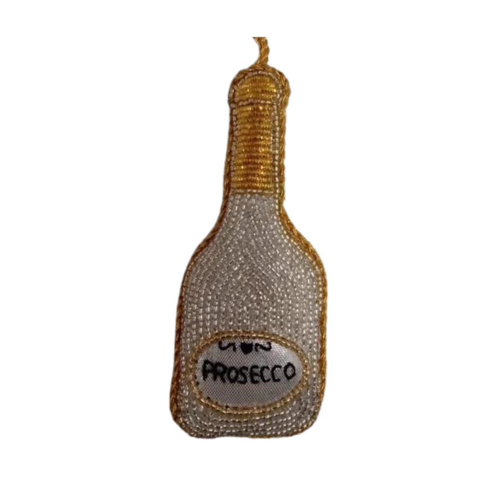 Hanger prosecco fles geborduurd
