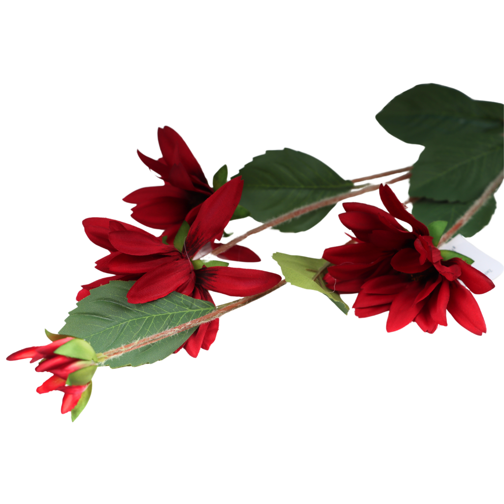 Zachte zonnebloem rood 83 cm