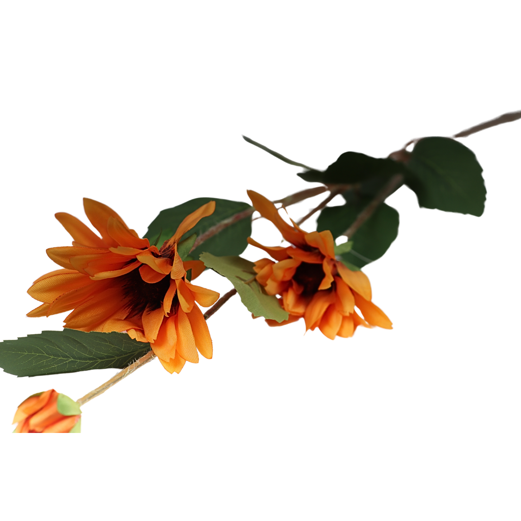 Zachte zonnebloem oranje 83 cm