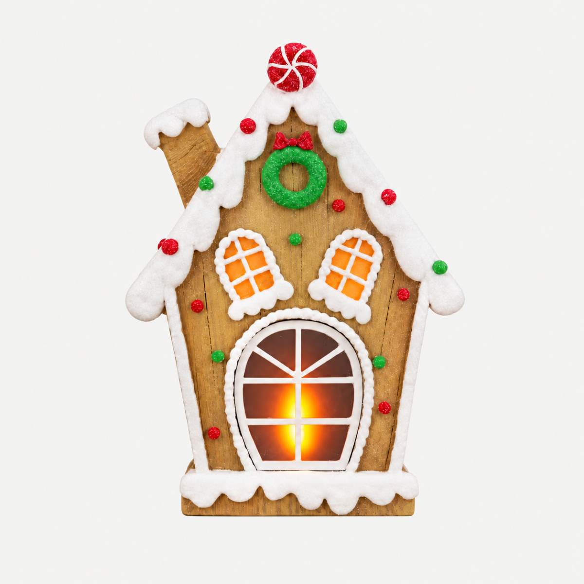 De Bosrand Verlicht Kerstfiguur Gingerbread House 36 cm