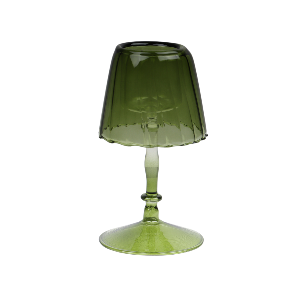 Glazen lamp groen 8 x 16 cm