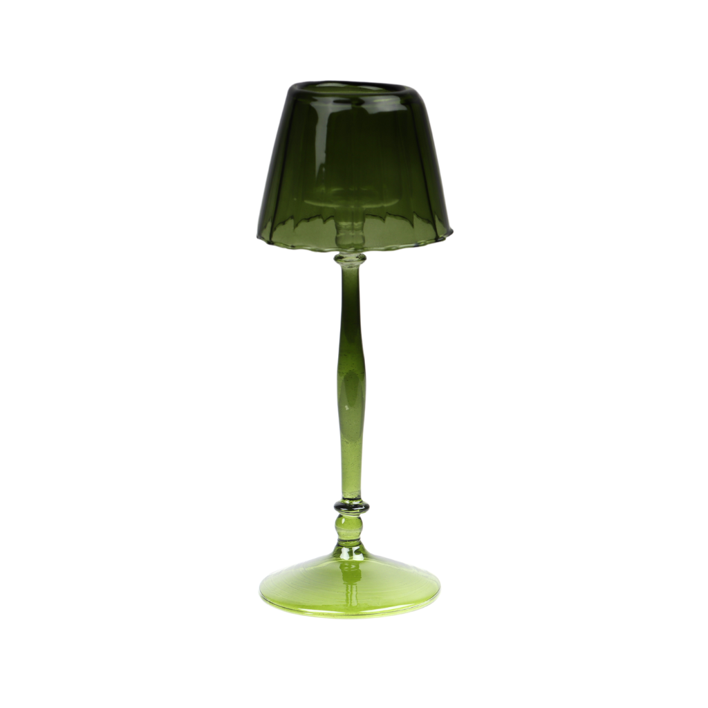 Glazen lamp groen 9 x 23 cm